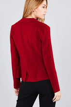 Load image into Gallery viewer, Ladies fashion long sleeve notched collar princess seam w/back slit jacket