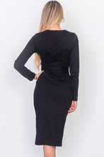 Load image into Gallery viewer, Front knot jersey midi dress