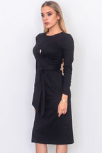 Load image into Gallery viewer, Front knot jersey midi dress