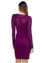 Load image into Gallery viewer, Long Sleeve Floral Mesh Dress