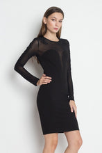Load image into Gallery viewer, Long Sleeve Floral Mesh Dress