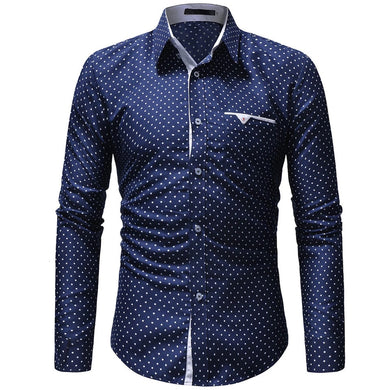 Mens Dotted Button Up